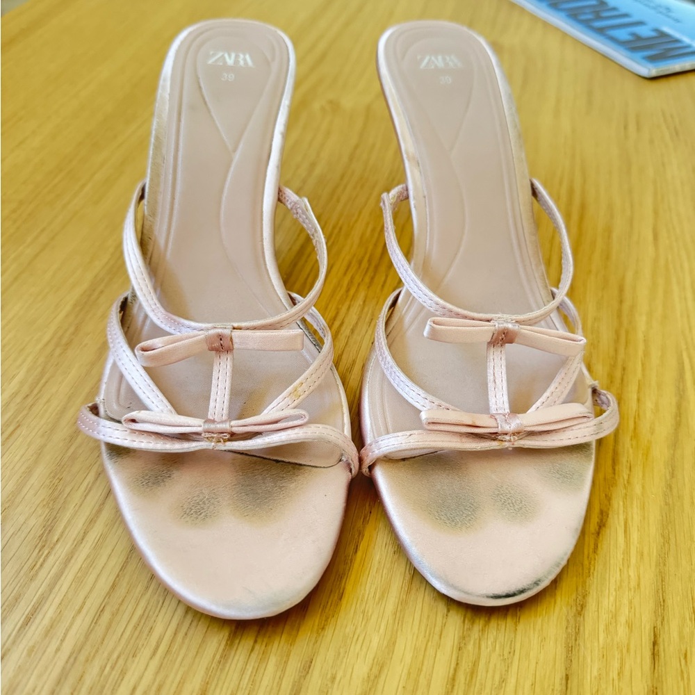 Zara Blush Strappy Heels